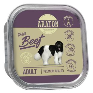 ARATON suaugusių šunų konservuotas pašaras su jautiena 150 g