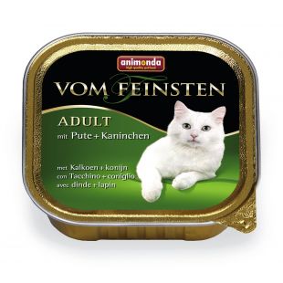 ANIMONDA Vom feinsten classic suaugusių kačių konservuotas pašaras su kalakutiena ir triušiena 100 g