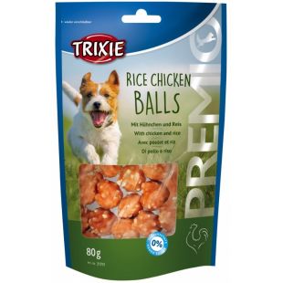 TRIXIE PREMIO šunų skanėstai vištienos ir ryžių kamuoliukai 80 g