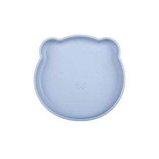 PET ADVANCE gyvūnų augintinių lėkšė, meškiuko galvos formos, silikoninis, 17.5x16.5x3.5 cm mėlyna