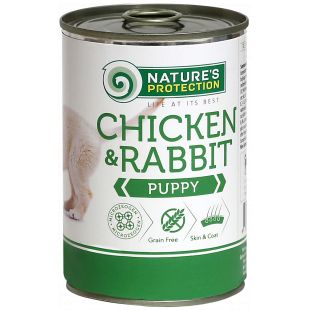 NATURE'S PROTECTION Puppy Chicken&Rabbit Konservuotas pašaras šunims 400 g