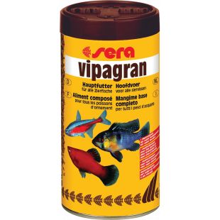 SERA Vipagran Granuliuotas pašaras žuvims bendriems akvariumams 100 ml