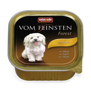 ANIMONDA Vom feinsten Forest suaugusių šunų konservuotas pašaras su triušiena 150 g