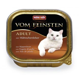 ANIMONDA Vom feinsten classic suaugusių kačių konservuotas pašaras su vištų kepenėlėmis 100 g