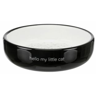 TRIXIE Dubenėlis katėms keraminis juodas/baltas, 0.3 l, 15 cm