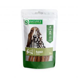 NATURE'S PROTECTION šunų skanėstai triušienos pagaliukai 75 g