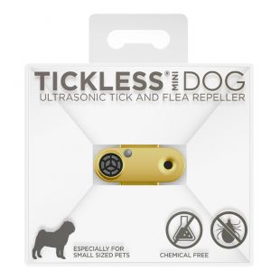 TICKLESS MINI Ultragarsinis pakabukas nuo erkių ir blusų šunims ir katėms auksinės spalvos