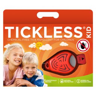 TICKLESS Kid Ultragarsinis vaikų pakabukas nuo erkių ir blusų oranžinis