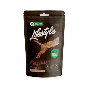 NATURE'S PROTECTION LIFESTYLE Kačių skanėstai minkštos triušienos juostelės 75 g