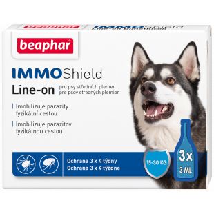 BEAPHAR Immo Shield Šunų lašai, 1 pipetė vidutinių veislių šunims x 3