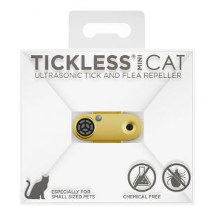 TICKLESS CAT Ultragarsinis pakabukas nuo erkių ir blusų katėms auksinės spalvos