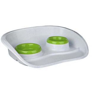 TRIXIE Dubenėliai su padėklu gyvūnams 250 ml/300 ml,  46.5x30.5x11.5 cm