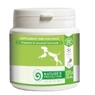 NATURE'S PROTECTION Vitamin & Mineral Formula Papildai šunims 150 g