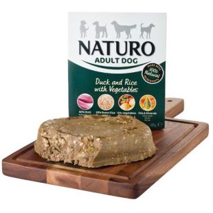 NATURO šunų konservuotas pašaras su antiena, ryžiais ir daržovėmis 400 g