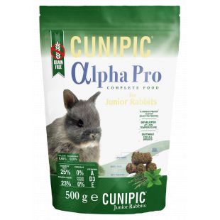 CUNIPIC Alpha Pro jaunų triušių pašaras 500 g