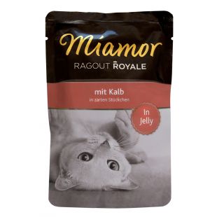 FINNERN MIAMOR Ragout royale kačių konservuotas pašaras su veršiena drebučiuose 100 g
