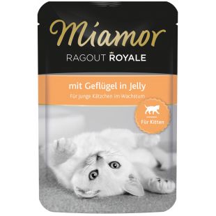 FINNERN MIAMOR Miamor Ragout  Kitten Konservuotas pašaras maišelyje kačiukams su paukštiena 100 g