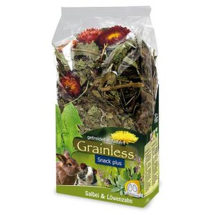 JR FARM Begrūdis graužikų pašaro papildas su šalavijais ir pienėmis, 100 g