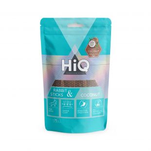 HIQ šunų skanėstas triušienos pagaliukai su kokosu 75 g