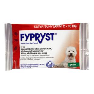 FYPRYST tirpalas šunims nuo erkių ir blusų 2-10 kg, 1 pip.