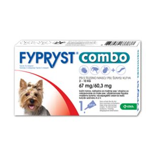 FYPRYST Combo tirpalas šunims nuo erkių ir blusų 2-10 kg, 1 pip.