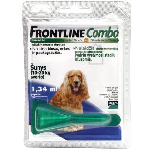 FRONTLINE Combo antiparazitinis užlašinamasis tirpalas šunims (10-20 kg)