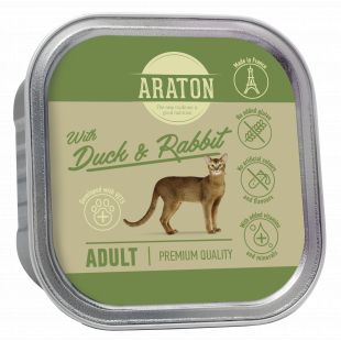 ARATON suaugusių kačių konservuotas pašaras su antiena ir triušiena 85 g