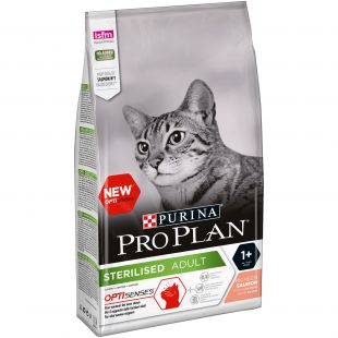 PRO PLAN OPTISENSES suaugusių sterilizuotų kačių sausas pašaras su lašiša 1.5 kg