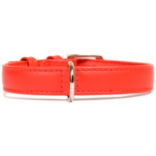 COLLAR Antkaklis odinis GLAMOUR raudonas, 2x30-39 cm