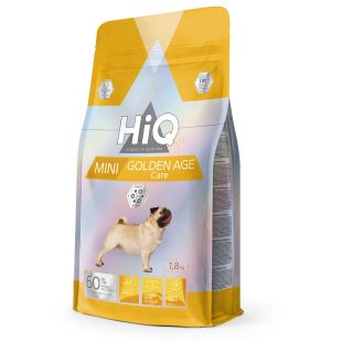 HIQ mažų veislių senstančių šunų sausas pašaras su paukštiena 1.8 kg x 4