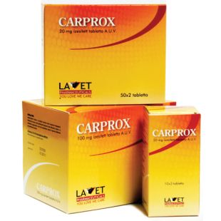 CARPROX CARPROX FLAVOUR Šunims nuo skausmo, 20 mg 1 tbl