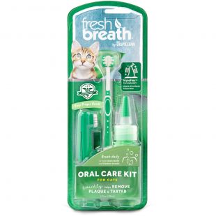 FRESH BREATH BREATH Rinkinys dantų priežiūrai, katėms žalios sp.