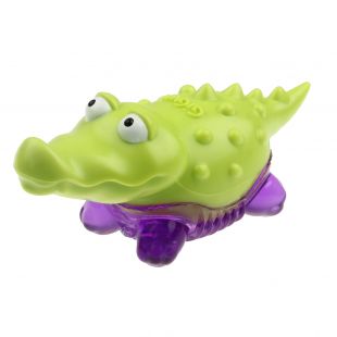 GIGWI Šunų žaislas Suppa Puppa Aligatorius žalias/violetinis