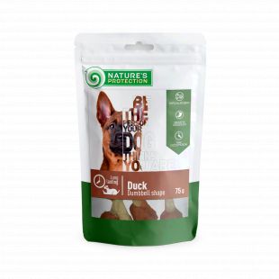 NATURE'S PROTECTION Šunų skanėstas iš antienos svarmens formos 75 g