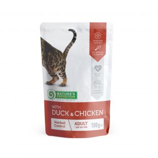 NATURE'S PROTECTION kačių konservuotas pašaras su antiena ir vištiena, maišelyje 100 g