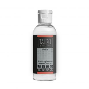 TAURO PRO LINE White Coat, baltakailių šunų ir kačių kailį maitinantis šampūnas 65 ml
