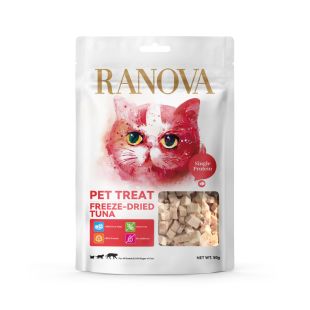 RANOVA kačių pašaro papildas - skanėstai, liofilizuotas tunas 50 g