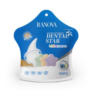 RANOVA ental Star kačių pašaro papildas - skanėstai, liofilizuota vištiena 36 g