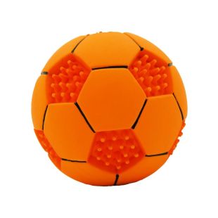 MISOKO šunų žaislas, futblo kamuolys, lateksas, oranžinis, 10 cm