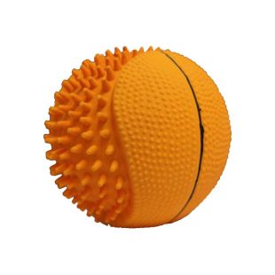 MISOKO šunų žaislas, krepšinio kamuolys, lateksas, oranžinis, 10 cm