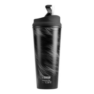 NATURE'S PROTECTION SUPERIOR CARE plastikinė gertuvė, su tamsaus kailio iliustracija ir šiaudeliu 710 ml