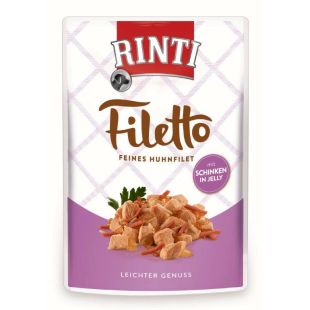FINNERN MIAMOR RINTI FILETTO suaugusių šunų konservuotas pašaras su vištiena ir kumpiu 100 g