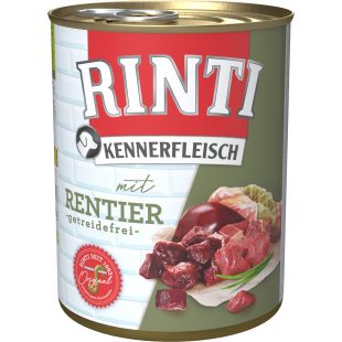 FINNERN RINTI Kennerfleisch suaugusių šunų konservuotas pašaras su elniena 800 g x 12