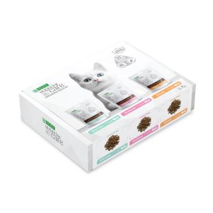 NATURE'S PROTECTION SUPERIOR CARE suaugusių kačių įvairiafunkcių begrūdžių pašaro papildų - skanėstų rinkinys su paukštiena 3x75 g