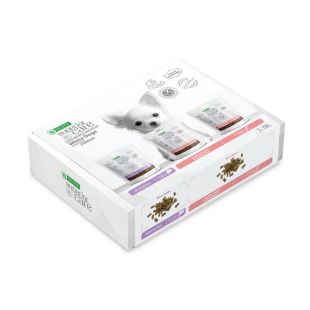 NATURE'S PROTECTION SUPERIOR CARE visų veislių jaunų baltakailių šunų įvairiafunkcių pašaro papildų - skanėstų rinkinys su vabzdžiais ir lašiša 3x150 g
