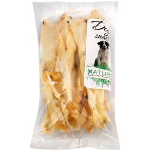 NATURE LIVING Šunų skanėstai džiovintos triušių ausys 100 g, baltos