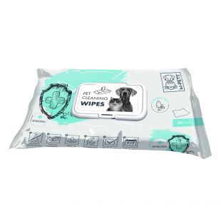 M-PETS Gyvūnų priežiūros servetėlės antibakterinės, 40 vnt.
