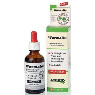 ANIBIO Wurmalin šunų ir kačių pašaro papildas, profilaktiškai prieš žarnyno kirminus 50 ml