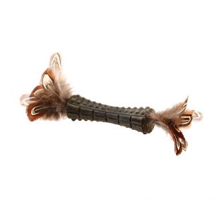 GIGWI Kačių žaislas lazdelė su plunksnomis ir katžole rudas