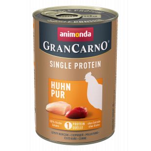 ANIMONDA GranCarno Single Protein suaugusių šunų konservuotas pašaras su vištiena 400 g